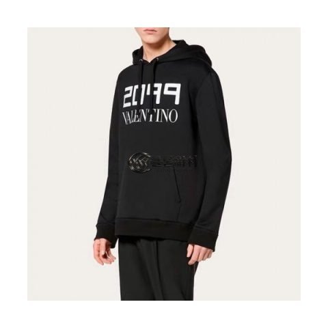 ✨[발렌티노]Valentino 2020 Mens Logo Casual Cotton Hoodie - 발렌티노 2020 남성 로고 캐쥬얼 코튼 후디 Val0318x.Size(m - 2xl).블랙