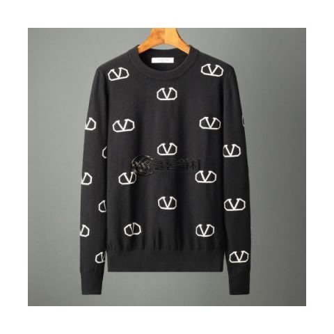 ✨Valentino 2019 Mens Logo Wool sweater - 발렌티노 2019 남성 로고 울 스웨터 Val0233x.Size(m - 2xl).블랙