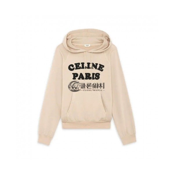 ✨Celine Mm/Wm Logo Cotton Hoodie - 셀린느 2020 남자 로고 코튼 후드티 Cel0068x.Size(s - l).베이지