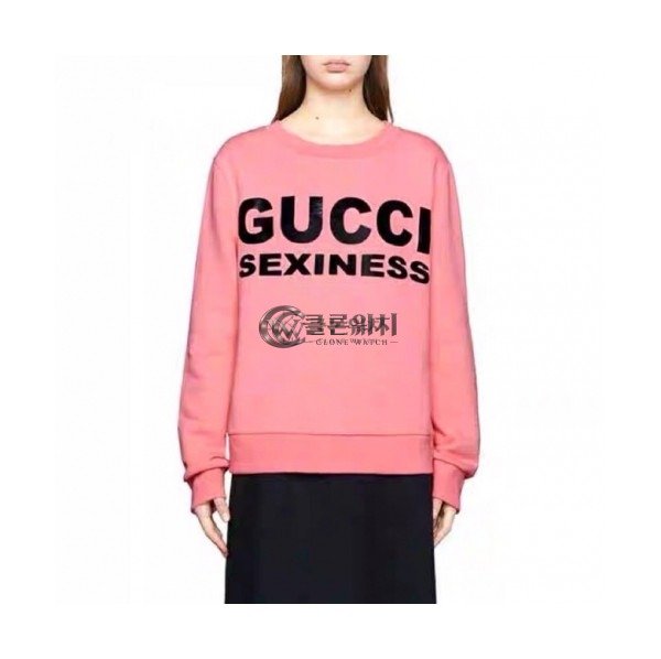 ✨[구찌]Gucci 2020 Mm/Wm Logo Crew-neck Cotton Oversize Tshirts - 구찌 2020 남자 로고 코튼 크루넥 코튼 오버사이즈 긴팔티 Guc02653x.Size(s - l).핑크