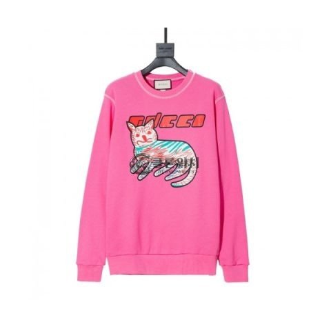 ✨[구찌]Gucci 2020 Mm/Wm Logo Crew-neck Cotton Tshirts - 구찌 2020 남/녀 로고 코튼 크루넥 코튼 긴팔티 Guc03252x.Size(xs - l).핑크