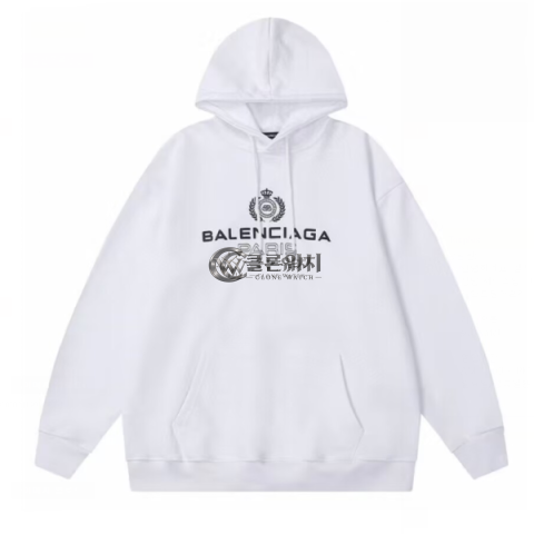 ✨Balenciaga Mm/Wm Logo Cotton Hoodie White - 발렌시아가 2022 남/녀 로고 코튼 후디 Bal01180x Size(xs - l) 화이트