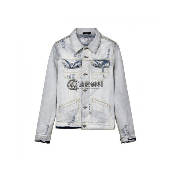 ✨[발렌시아가]Balenciaga 2020 Mm/Wm Logo Casual Oversize Denim Jackets - 발렌시아가 2020 남/녀 로고 캐쥬얼 오버사이즈 데님 재킷 Bal0782x.Size(s - xl).그레이