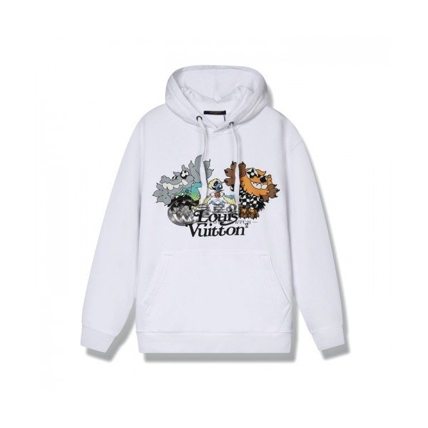 ✨[루이비통]Louis vuitton 2020 Mm/Wm Logo Cotton Hoodie - 루이비통 2020 남/녀 코튼 후디 Lou02255x.Size(s - xl).화이트