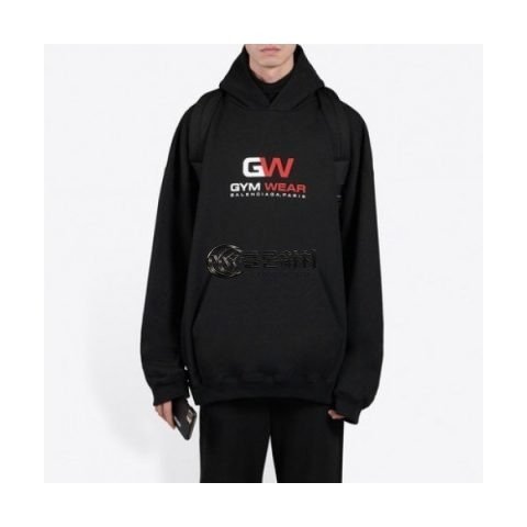 ✨[발렌시아가]Balenciaga 2020 Mm/Wm Logo Cotton Oversize Hoodie - 발렌시아가 2020 남/녀 로고 코튼 오버사이즈 후디 Bal0735x.Size(xs - l).블랙