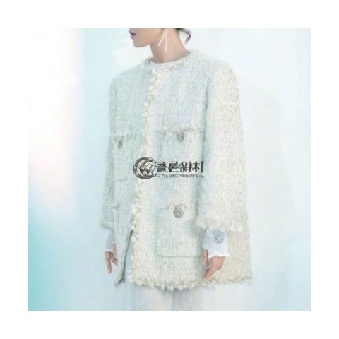 ✨Chanel 2019 Womens Luxury Tweed Jacket - 샤넬 2019 여성 럭셔리 트위드 자켓 Cha0507x.Size(s - l).화이트