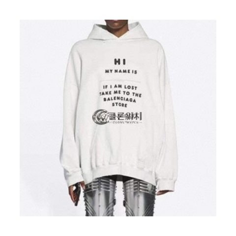 ✨Balenciaga Mm/Wm Logo Cotton Oversize Hoodie Gray - 발렌시아가 2021 남/녀 로고 코튼 오버사이즈 후디 Bal01162x Size(xs - l) 연그레이