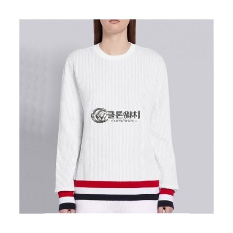 ✨Thom Browne Womens Crew-neck Tshirts - 톰브라운 여성 크루넥 긴팔티 - tho1154x