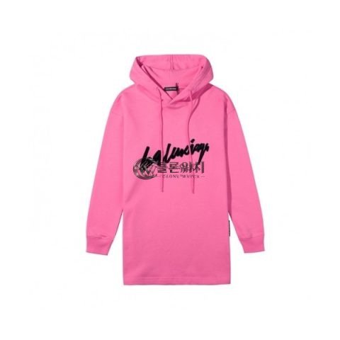✨[발렌시아가]Balenciaga 2020 Womens Logo Cotton Hoodie - 발렌시아가 2020 여성 로고 코튼 후디 Bal0877x.Size(s - l).핑크