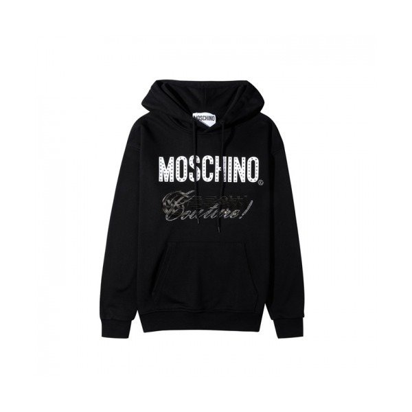 ✨Moschino Womens Teddy Bear Cotton Hoodie Black - 모스키노 2021 여성 테디 비어 코튼 후드티 Mos0202x Size(s - l) 블랙