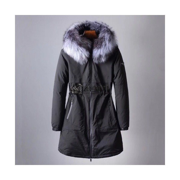 ✨Prada 2019 Womens Logo Long Down Padding - 프라다 2019 여성 로고 롱다운 패딩 Pra0744x.Size(s - xl).블랙