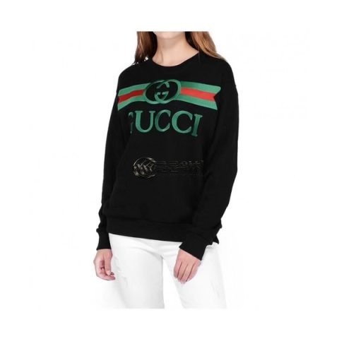 ✨[구찌]Gucci 2020 Mm/Wm Logo Crew-neck Cotton Tshirts - 구찌 2020 남/녀 로고 코튼 크루넥 코튼 긴팔티 Guc03004x.Size(m - 2xl).블랙