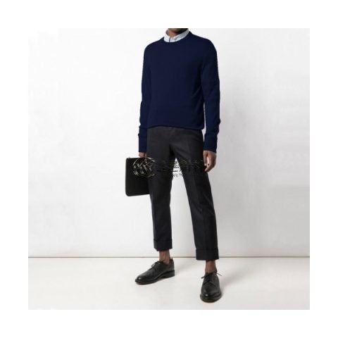 ✨Thom Browne 2019 Mens Strap Crew-neck Sweater - 톰브라운 2019 남성 스트랩 크루넥 스웨터 Thom0174x.Size(m - 2xl).블루