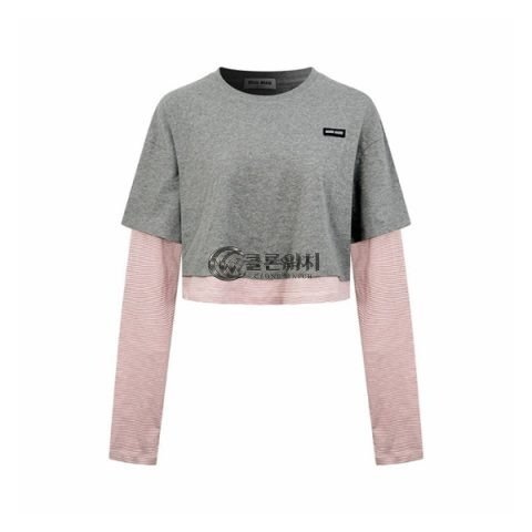 ✨미우미우 여성 라운드 긴팔티