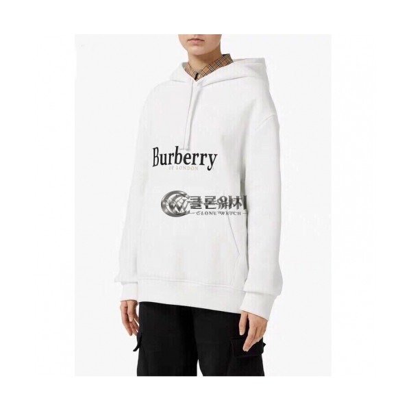 ✨[버버리]Burberry 2020 Mm/Wm Logo Casual Cotton Hoodie - 버버리 2020 남자 로고 캐쥬얼 코튼 후디 Bur02248x.Size(s - xl).화이트