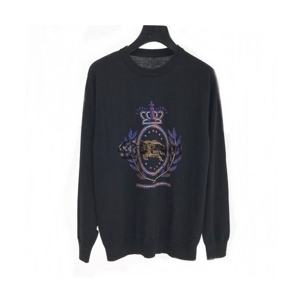 ✨[버버리]Burberry 2020 Mm/Wm Vintage Crew-neck Sweaters - 버버리 2020 남자 빈티지 크루넥 스웨터 Bur02128x.Size(m - 3xl).블랙