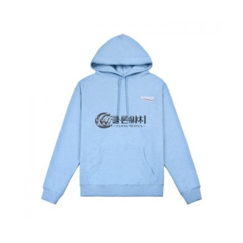 ✨[발렌시아가]Balenciaga 2020 Mm/Wm Logo Cotton Oversize Hoodie - 발렌시아가 2020 남/녀 로고 코튼 오버사이즈 후디 Bal0778x.Size(xs - l).블루