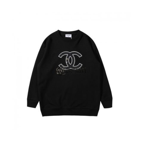 ✨Chanel 2021 Womens Crew-neck Logo Cotton Tshirts - 샤넬 2021 여성 크루넥 로고 코튼 긴팔티 Cnl0650x.Size(s - l).블랙