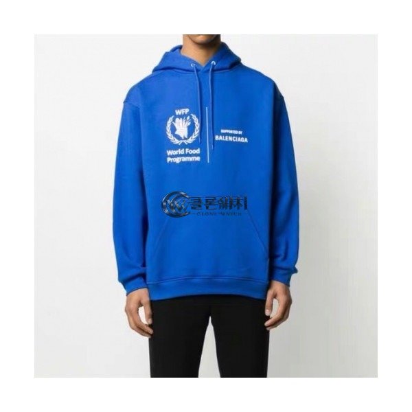 ✨[발렌시아가]Balenciaga 2020 Mm/Wm Logo Oversize Cotton Hoodie - 발렌시아가 2020 남자 로고 오버사이즈 코튼 후드티 Bal0128x.Size(xs - l).블루
