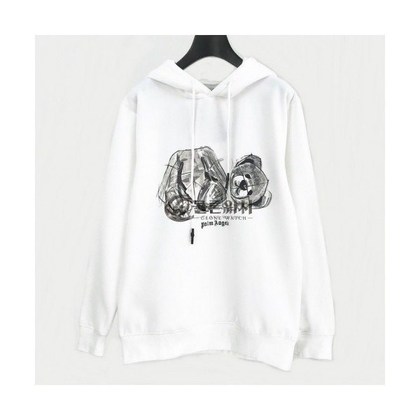 ✨[팜 엔젤스]Palm Angels 2020 Mm/Wm Logo Cotton Hoodie - 팜 엔젤스 2020 남자 로고 코튼 기모 후디 Pam0098x.Size(m - xl).화이트