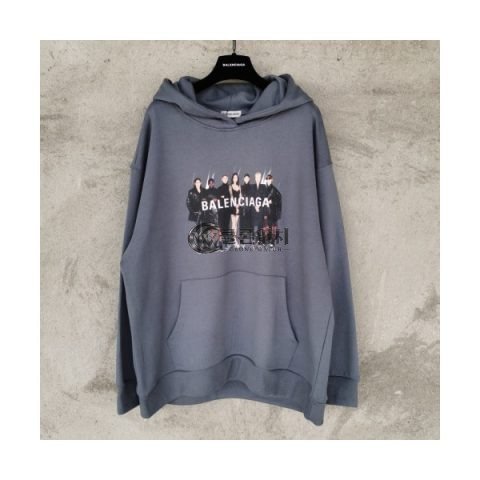 ✨[발렌시아가]Balenciaga 2020 Mm/Wm Logo Cotton Oversize Hoodie - 발렌시아가 2020 남자 로고 코튼 오버사이즈 후디 Bal0693x.Size(xs - l).그레이