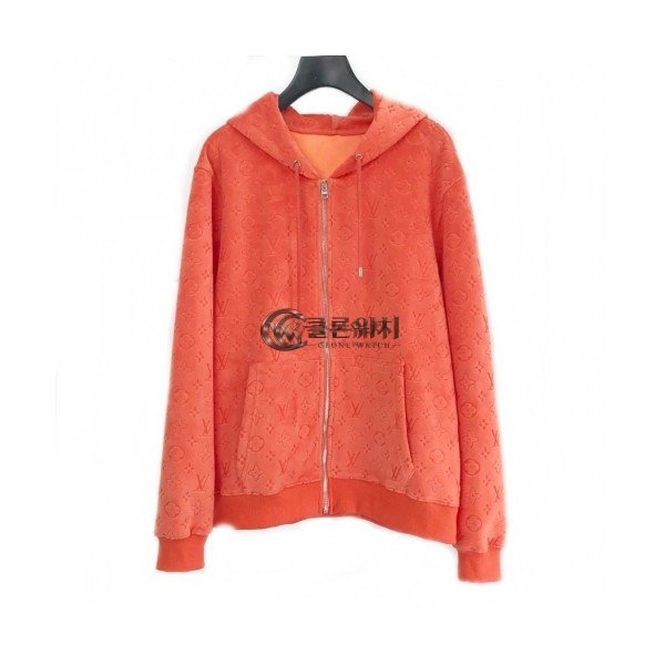 ✨[루이비통]Louis vuitton 2020 Mm/Wm Logo Velvet Hoodie - 루이비통 2020 남자 로고 벨벳 후디 Lou01672x.Size(s - 2xl).오렌지
