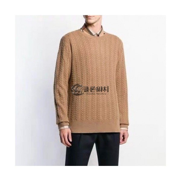 ✨Burberry 2019 Mens Retro Logo Crew - neck Sweater - 버버리 2019 남성 레트로 로고 크루넥 스웨터 Bur01206x.Size(m - 3xl).아이보리브라운