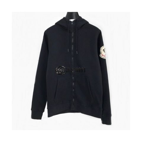 ✨[몽클레어]Moncler 2020 Mens Logo Casual Cotton Zip-up Hoodie - 몽클레어 2020 남성 로고 캐쥬얼 코튼 기모 집업 후디 Moc01457x.Size(s - xl).블랙