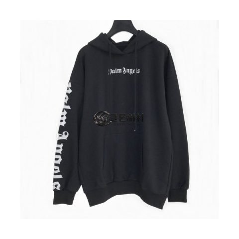 ✨[팜 엔젤스]Palm Angels 2020 Mm/Wm Logo Cotton Hoodie - 팜 엔젤스 2020 남자 로고 코튼 후디 Pam0104x.Size(s - xl).블랙