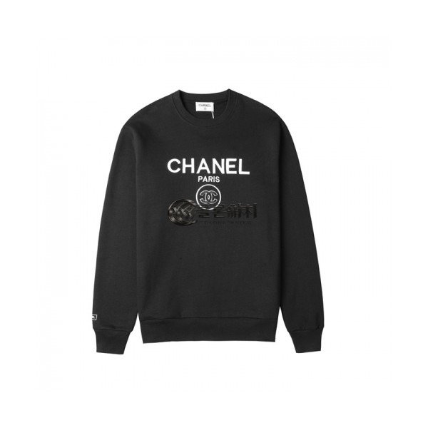 ✨Chanel 2020 Womens Crew-neck Logo Cotton Tshirts - 샤넬 2020 여성 크루넥 로고 코튼 긴팔티 Cnl0633x.Size(s - l).블랙
