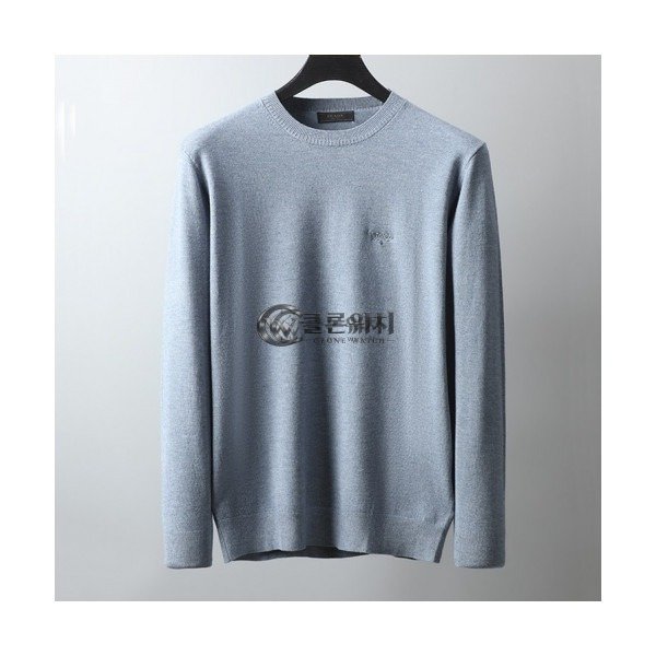 ✨[프라다]Prada 2020 Mens Crew-neck Wool Sweaters - 프라다 2020 남성 크루넥 울 스웨터 Pra01155x.Size(m - 2xl).블루
