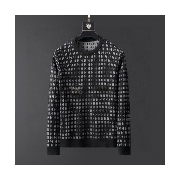 ✨[에르메스]Hermes 2020 Mens Crew-neck Wool Sweater - 에르메스 2020 남성 크루넥 울 스웨터 Her0570x.Size(m - 3xl).블랙