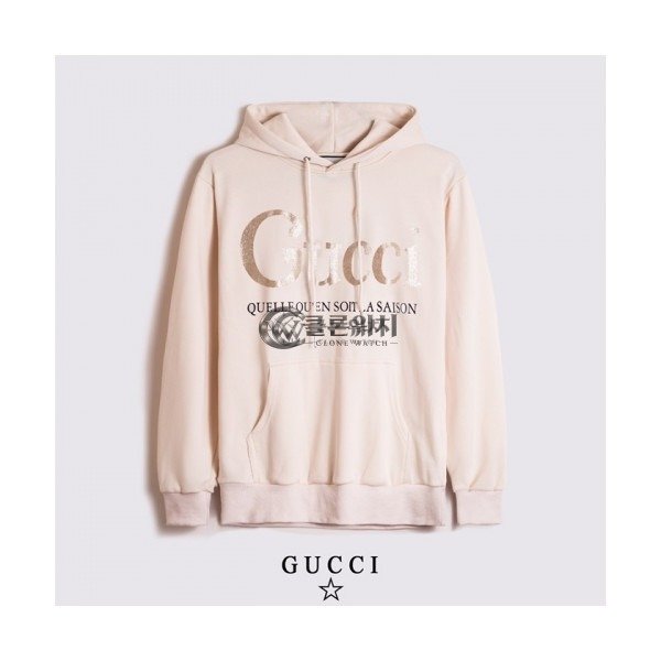 ✨[구찌]Gucci 2020 Mm/Wm Logo Casual Oversize Cotton Hooded - 구찌 2020 남/녀 로고 캐쥬얼 오버사이즈 코튼 후드티 Guc03182x.Size(s - 2xl).아이보리