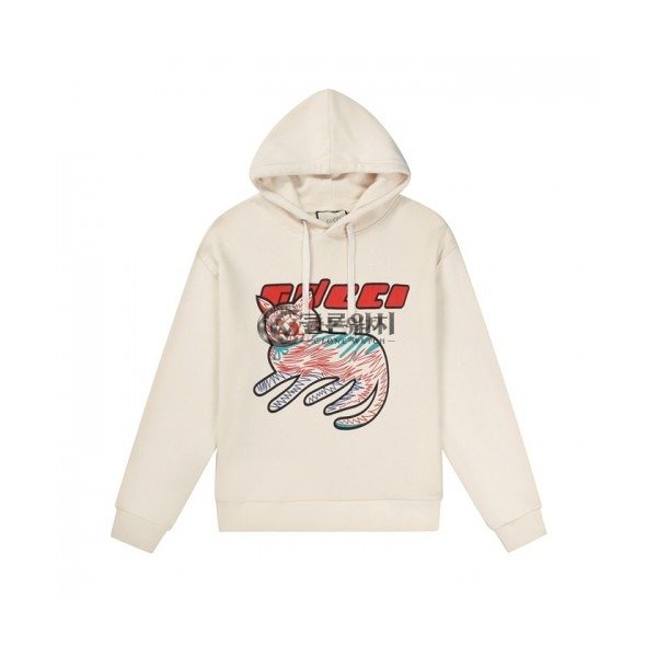 ✨[구찌]Gucci 2020 Mm/Wm Logo Casual Oversize Cotton Hooded - 구찌 2020 남/녀 로고 캐쥬얼 오버사이즈 코튼 후드티 Guc03174x.Size(s - l).아이보리
