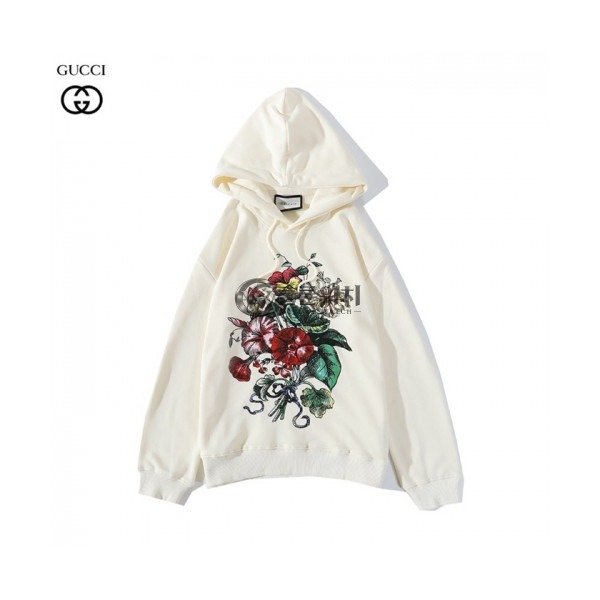 ✨[구찌]Gucci 2020 Mm/Wm Logo Casual Oversize Cotton Hooded - 구찌 2020 남/녀 로고 캐쥬얼 오버사이즈 코튼 후드티 Guc03126x.Size(m - 2xl).화이트