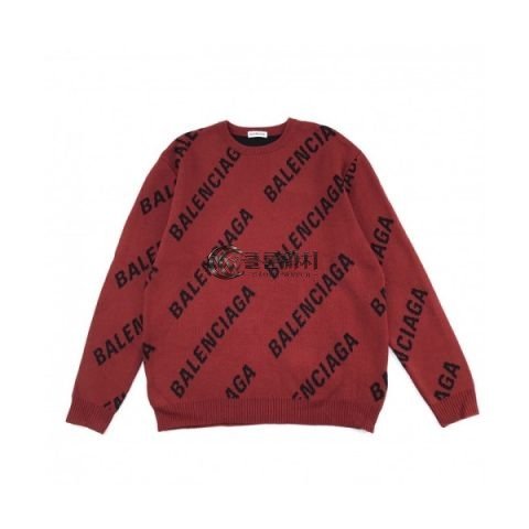 ✨[발렌시아가]Balenciaga 2020 Mm/Wm Logo Crew-neck Sweaters - 발렌시아가 2020 남자 로고 크루넥 스웨터 Bal0883x.Size(xs - l).레드