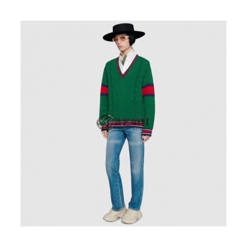 ✨[매장판]Gucci 2019 Womens Casual V-neck Sweater - 구찌 2019 여자 캐쥬얼 브이넥 스웨터 Guc01612x.Size(s - l).그린