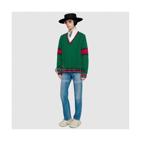 ✨[매장판]Gucci 2019 Womens Casual V-neck Sweater - 구찌 2019 여자 캐쥬얼 브이넥 스웨터 Guc01612x.Size(s - l).그린