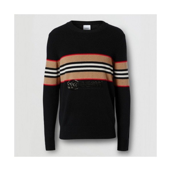 ✨Burberry 2019 Mens Retro Stripe Sweater - 버버리 2019 남성 레트로 스트라이프 스웨터 Bur0992x.Size(s - 2xl).블랙