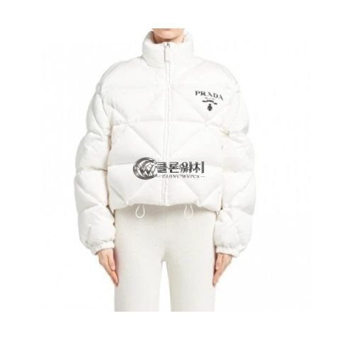 ✨Prada Womens Logo Casual Duck Down Jackets White - 프라다 2021 여성 로고 캐쥬얼 다운 자켓 Pra02457x Size(s - l) 화이트