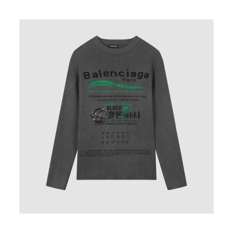✨Balenciaga Mm/Wm Logo Crew-neck Sweaters Gray - 발렌시아가 2021 남자 로고 크루넥 스웨터 Bal01213x Size(s - 2xl) 그레이