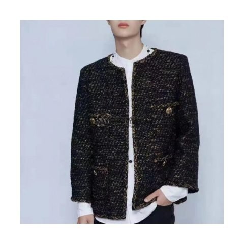 ✨[샤넬]Chanel 2019 Womens Luxury Tweed Jacket - 샤넬 2019 여성 럭셔리 트위드 자켓 Cha0512x.Size(s - l).블랙