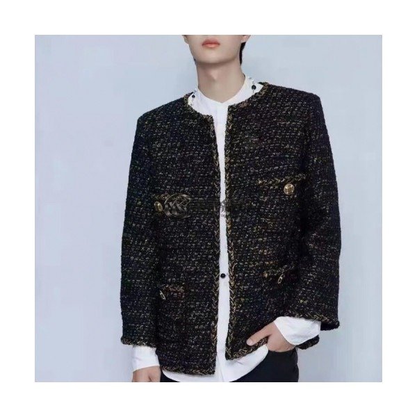 ✨[샤넬]Chanel 2019 Womens Luxury Tweed Jacket - 샤넬 2019 여성 럭셔리 트위드 자켓 Cha0512x.Size(s - l).블랙
