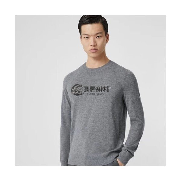 ✨Burberry 2019 Mens Retro Logo Sweater - 버버리 남성 레트로 로고 니트 BURST0223.Size(S - 2XL),그레이
