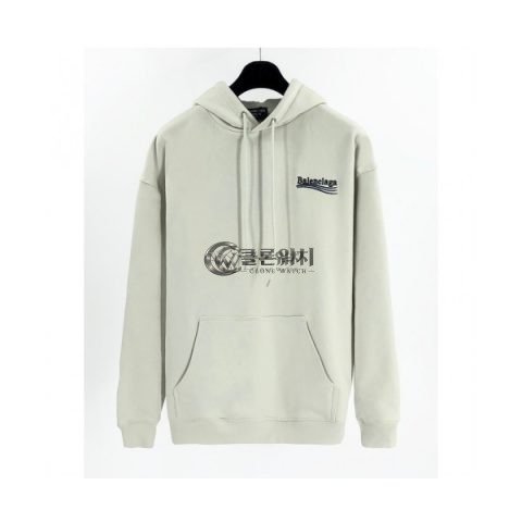✨Balenciaga Mm/Wm Logo Cotton Oversize Hoodie Gray - 발렌시아가 2021 남/녀 로고 코튼 오버사이즈 후디 Bal01162x Size(xs - m) 연그레이