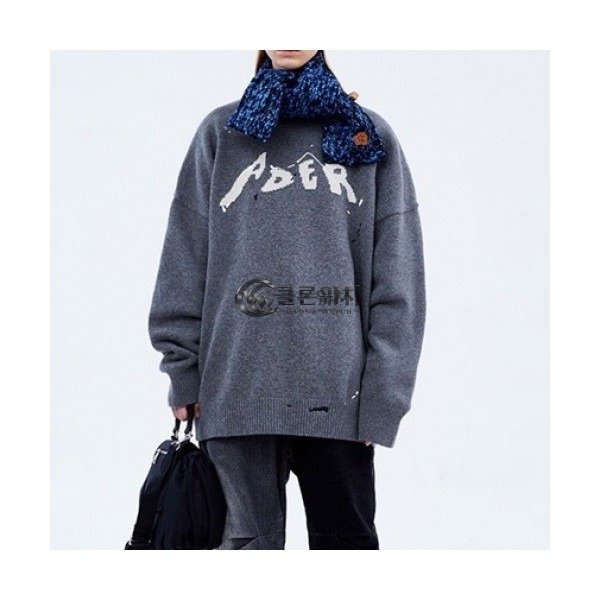 ✨ADER Mm/Wm Minimal Sweaters Gray - ADER 2021 남/녀 미니멀 스웨터 Ade0076x Size(A1 - A2) 그레이