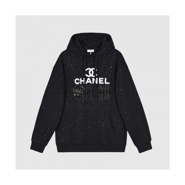 ✨[샤넬]Chanel 2020 Mm/Wm Logo Oversize Cotton HoodT - 샤넬 2020 남자 로고 오버사이즈 코튼 후드티 Cha0626x.Size(xs - l).블랙