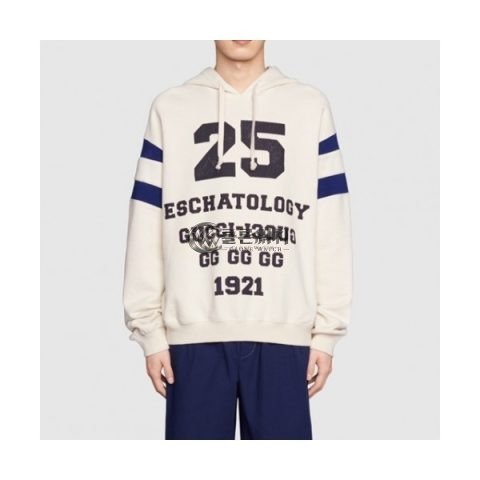 ✨Gucci Mm/wm Logo Casual Oversize Cotton Hoodie Ivory - 구찌 2021 남/녀 로고 캐쥬얼 오버사이즈 코튼 후드티 Guc03983x Size(xs - l) 아이보리