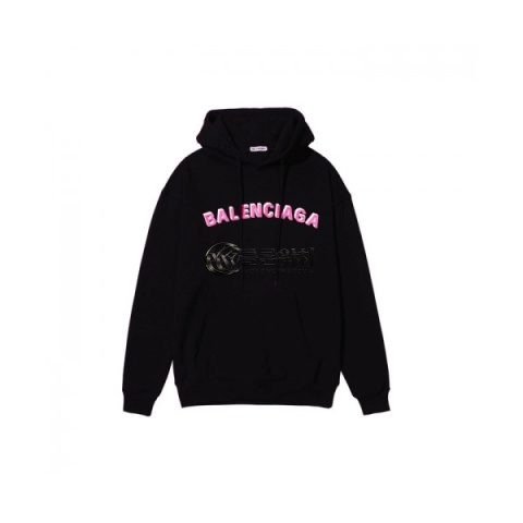✨[발렌시아가]Balenciaga 2020 Womens Logo Cotton Hoodie - 발렌시아가 2020 여성 로고 코튼 후디 Bal0892x.Size(xs - m).블랙