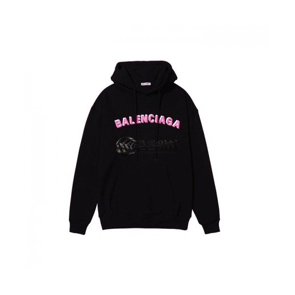 ✨[발렌시아가]Balenciaga 2020 Womens Logo Cotton Hoodie - 발렌시아가 2020 여성 로고 코튼 후디 Bal0892x.Size(xs - m).블랙